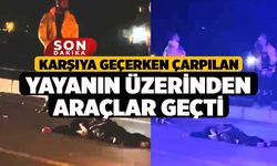 Karşıya geçerken çarpılan yayanın üzerinden araçlar geçti