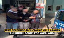 Ülke Genelinde 60 Suçtan 68 Yılla Aranan 3 Hükümlü Denizli’de Yakalandı