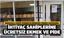 Anadolu Lisesi Öğrencilerinden Örnek Davranış, İhtiyaç Sahiplerine Ücretsiz Ekmek ve Pide