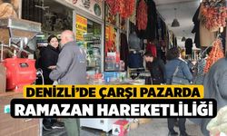 Denizli'de Çarşı pazarda Ramazan hareketliliği