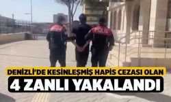 Denizli'de Kesinleşmiş Hapis Cezası Olan 4 Zanlı Yakalandı