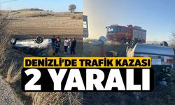 Denizli'de Trafik Kazası 2 Yaralı