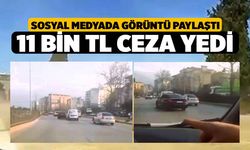 Sosyal Medyada Görüntü Paylaşan Sürücüye 11 Bin TL Ceza