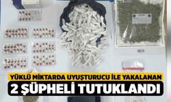 Yüklü miktarda uyuşturucu ile yakalanan 2 şüpheli tutuklandı