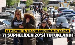 14 milyon TL'lik dolandırıcılık yapan 71 şüpheliden 20'si tutuklandı