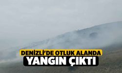 Denizli'de otluk alanda yangın çıktı