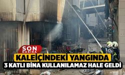 Denizli'de Yangında 3 katlı iş yeri kullanılamaz hale geldi