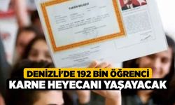 Denizli'de 192 bin öğrenci karne heyecanı yaşayacak