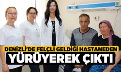 Denizli'de Felçli Geldiği Hastaneden Yürüyerek Çıktı