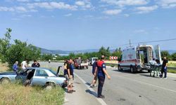 Lastiği patlayan otomobil yoldan çıktı: 1 yaralı