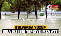 Bulvarda yüzüp sıra dışı bir tepkiye imza attı