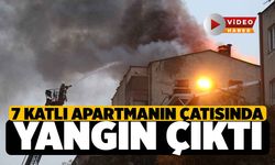Denizli’de Apartmanın Çatısında Yangın Çıktı