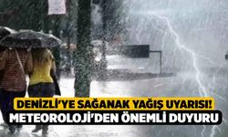Denizli'ye Sağanak Yağış Uyarısı! Meteoroloji'den Önemli Duyuru