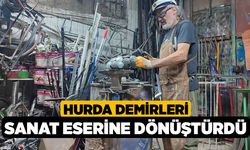 Hurda demirleri sanat eserine dönüştürdü