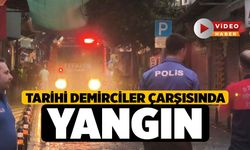 Tarihi Demirciler Çarşısında Yangın