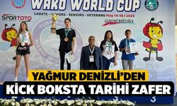 Yağmur Denizli’den kick boksta tarihi zafer