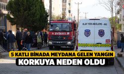 5 katlı binada meydana gelen yangın korkuya neden oldu
