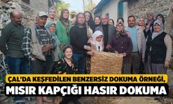 Çal'da keşfedilen benzersiz dokuma örneği, Mısır kapçığı hasır dokuma