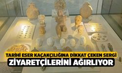 Tarihi eser kaçakçılığına dikkat çeken sergi ziyaretçilerini ağırlıyor