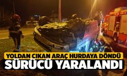 Acıpayam'da Kaza, Otomobil Ters Döndü; 1 Kişi Yaralandı