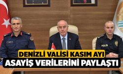 Denizli Valisi Kasım ayı asayiş verilerini paylaştı