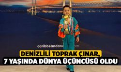 Denizlili Toprak Çınar, 7 yaşında dünya üçüncüsü oldu