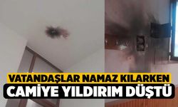 Vatandaşlar Namaz Kılarken Camiye Yıldırım Düştü
