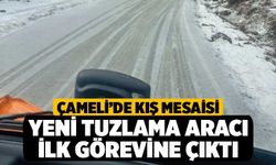 Çameli’de Kış Mesaisi, Yeni Tuzlama Aracı İlk Görevine Çıktı