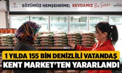 1 Yılda 155 Bin Denizlili Vatandaş Kent Market'ten Yararlandı