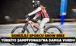 Denizlili sporcu Snow Bike Türkiye Şampiyonası’na damga vurdu