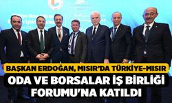 Başkan Erdoğan, Mısır’da Türkiye-Mısır Oda Ve Borsalar İş Birliği Forumu'na Katıldı