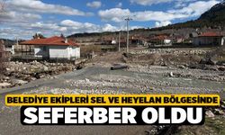 Belediye Ekipleri Sel ve Heyelan Bölgesinde Seferber Oldu