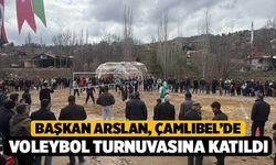 Başkan Arslan, Çamlıbel’de Voleybol Turnuvasına katıldı