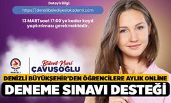 Denizli Büyükşehir’den Öğrencilere Aylık Online Deneme Sınavı Desteği
