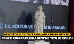 Denizli'de 22 Yıl Önce Yakalanan Melek Heykeli, Fener Rum Patrikhanesi'ne Teslim Edildi