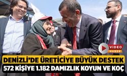 Denizli’de üreticiye büyük destek: 572 kişiye 1.182 damızlık koyun ve koç dağıtıldı