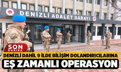 Denizli dahil 9 İlde Bilişim Dolandırıcılarına Eş Zamanlı Operasyon