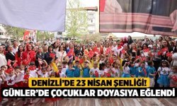 Denizli’de 23 Nisan Şenliği! Güneşli Günler’de Çocuklar Doyasıya Eğlendi