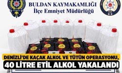 Denizli'de Kaçak Alkol ve Tütün Operasyonu, 40 Litre Etil Alkol Yakalandı