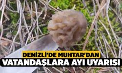 Denizli'de Muhtar'dan Vatandaşlara Ayı Uyarısı