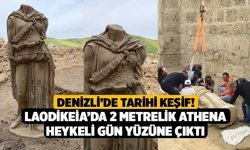 Denizli’de Tarihi Keşif! Laodikeia’da 2 Metrelik Athena Heykeli Gün Yüzüne Çıktı