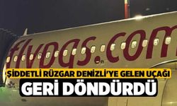 Şiddetli Rüzgar Denizli'ye Gelen Uçağı Geri Döndürdü