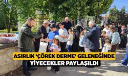Asırlık ‘Çörek Derme' Geleneğinde Yiyecekler Paylaşıldı