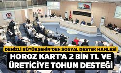 Denizli Büyükşehir’den sosyal destek hamlesi, Horoz Kart’a 2 bin TL ve üreticiye tohum desteği