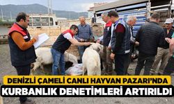 Denizli Çameli Canlı Hayvan Pazarı’nda kurbanlık denetimleri artırıldı