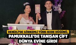 Denizli’de Görkemli Türk-Kore Düğünü, Pamukkale’de Tanışan Çift Dünya Evine Girdi