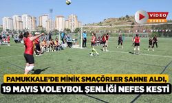 Pamukkale’de minik smaçörler sahne aldı, 19 Mayıs voleybol şenliği nefes kesti