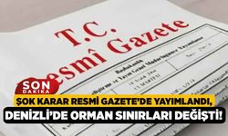Şok karar Resmi Gazete’de yayımlandı, Denizli’de orman sınırları değişti!