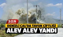 Denizli Çal’da Tavuk Çiftliği Alev Alev Yandı