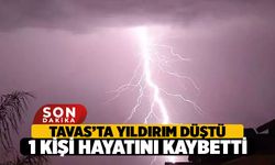 Tavas'ta Yıldırım Düştü 1 Kişi Hayatını Kaybetti